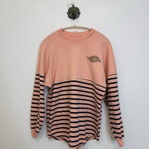 Disney Cruises Cruise Line Spirit Jersey Blush Pink Navy Striped Women’s XS
